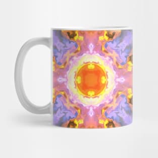 Psychedelic Hippie Orange Blue and Yellow Mug